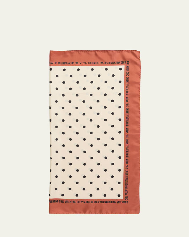 Polka Dot Silk Scarf